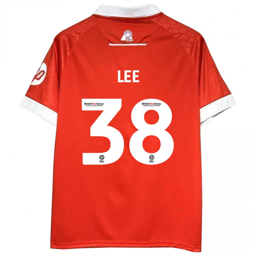 Niño Fútbol Camiseta Elliot Lee #38 Rojo Blanco 1ª Equipación 2024/25 Argentina