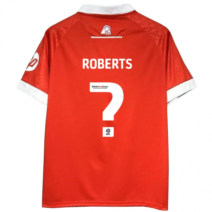 Niño Fútbol Camiseta Hari Roberts #0 Rojo Blanco 1ª Equipación 2024/25 Argentina