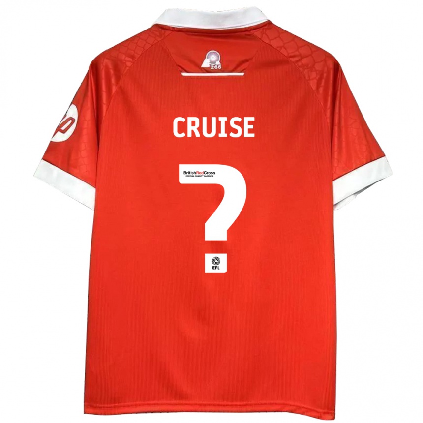 Niño Fútbol Camiseta George Cruise #0 Rojo Blanco 1ª Equipación 2024/25 Argentina