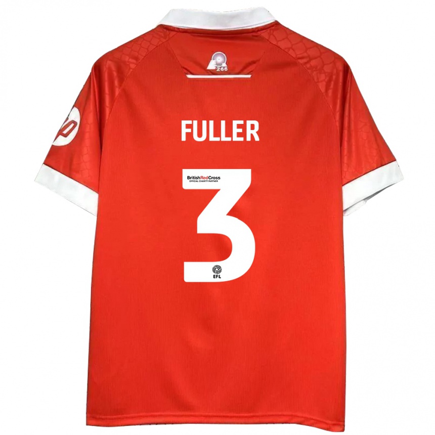 Niño Fútbol Camiseta Olivia Fuller #3 Rojo Blanco 1ª Equipación 2024/25 Argentina