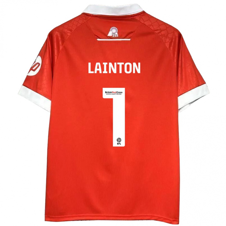 Niño Fútbol Camiseta Rob Lainton #1 Rojo Blanco 1ª Equipación 2024/25 Argentina