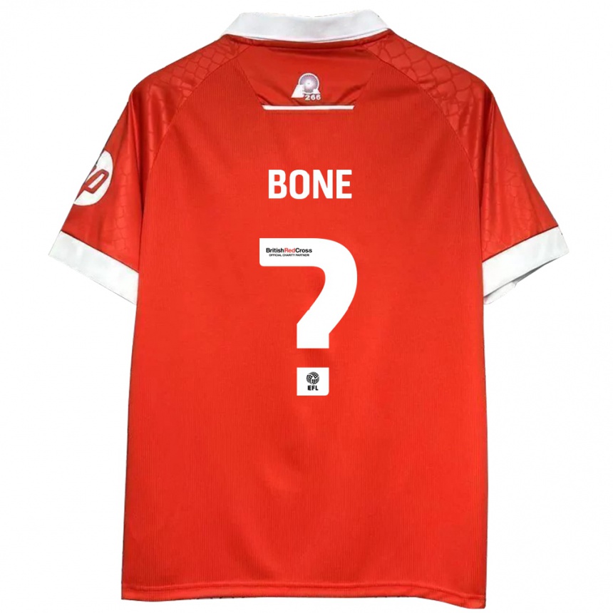 Niño Fútbol Camiseta Kai Bone #0 Rojo Blanco 1ª Equipación 2024/25 Argentina