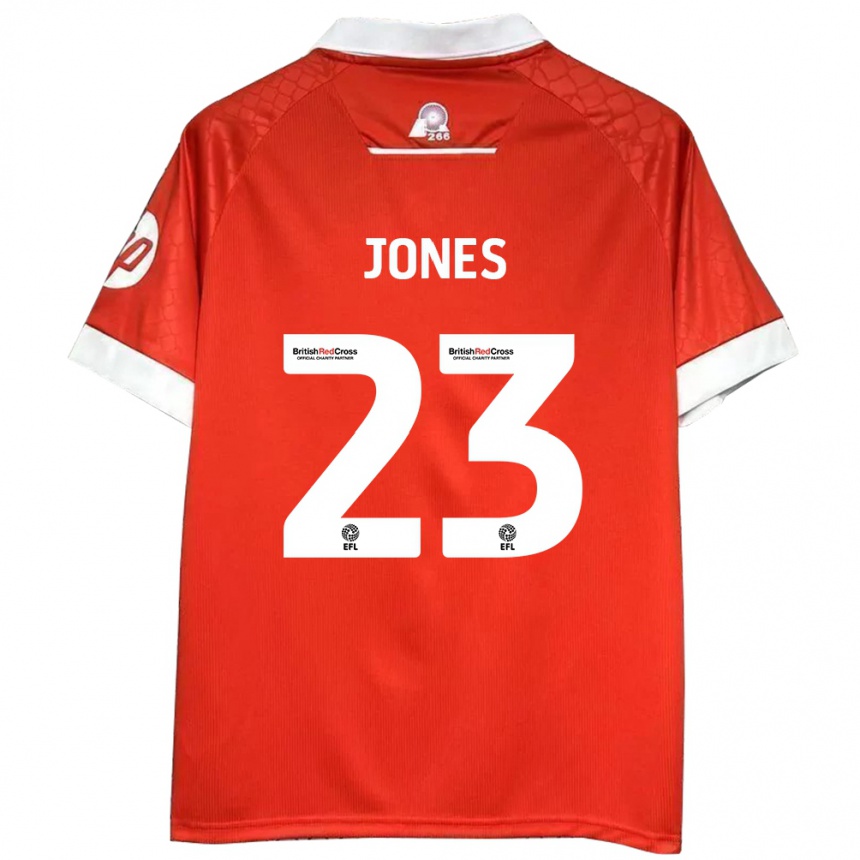 Niño Fútbol Camiseta Ruby Jones #23 Rojo Blanco 1ª Equipación 2024/25 Argentina