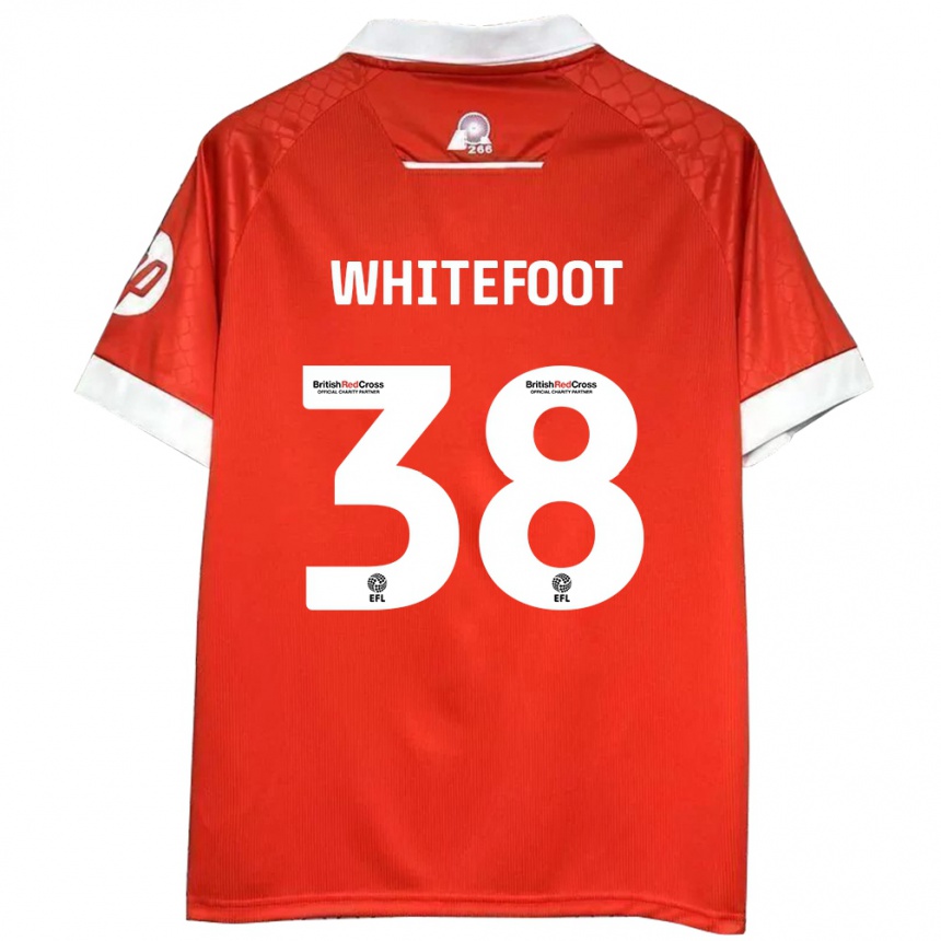 Niño Fútbol Camiseta Lily Whitefoot #38 Rojo Blanco 1ª Equipación 2024/25 Argentina