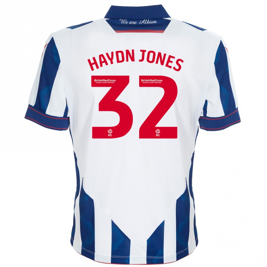 Niño Fútbol Camiseta Mackenzie Haydn-Jones #32 Blanco Azul Oscuro 1ª Equipación 2024/25 Argentina