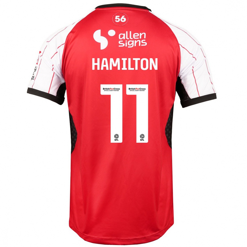 Niño Fútbol Camiseta Ethan Hamilton #11 Blanco 1ª Equipación 2024/25 Argentina