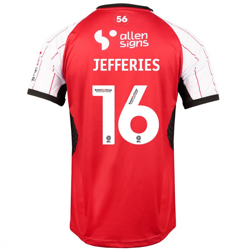 Niño Fútbol Camiseta Dom Jefferies #16 Blanco 1ª Equipación 2024/25 Argentina