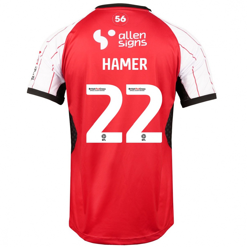 Niño Fútbol Camiseta Tom Hamer #22 Blanco 1ª Equipación 2024/25 Argentina