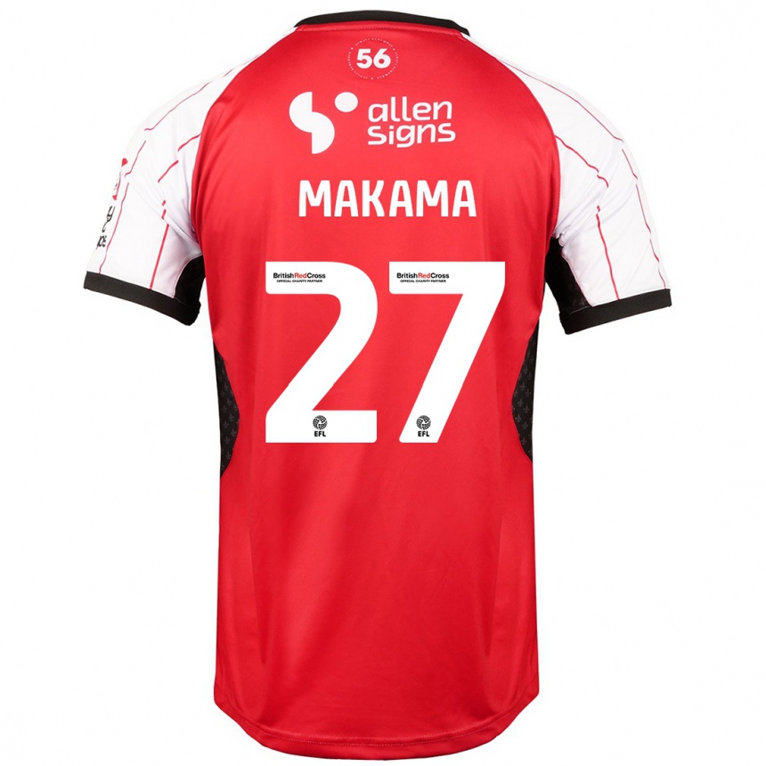 Niño Fútbol Camiseta Jovon Makama #27 Blanco 1ª Equipación 2024/25 Argentina