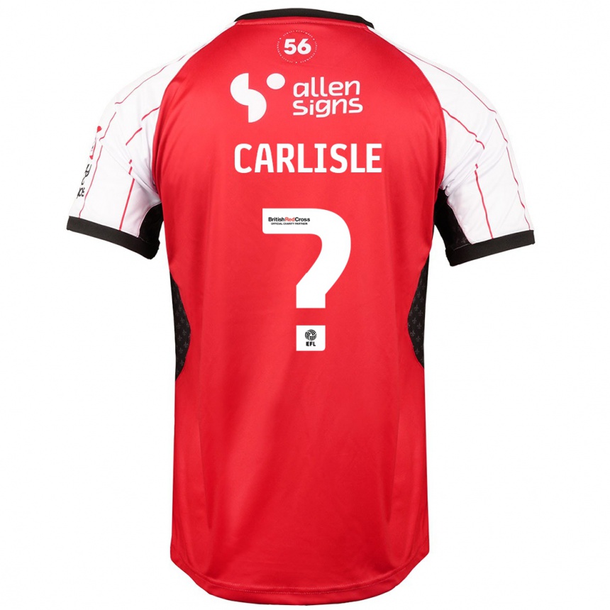 Niño Fútbol Camiseta Charlie Carlisle #0 Blanco 1ª Equipación 2024/25 Argentina