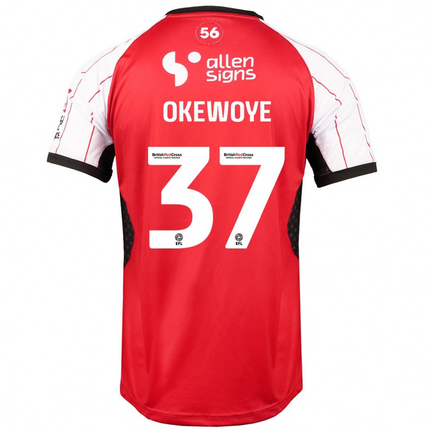 Niño Fútbol Camiseta Gbolahan Okewoye #37 Blanco 1ª Equipación 2024/25 Argentina