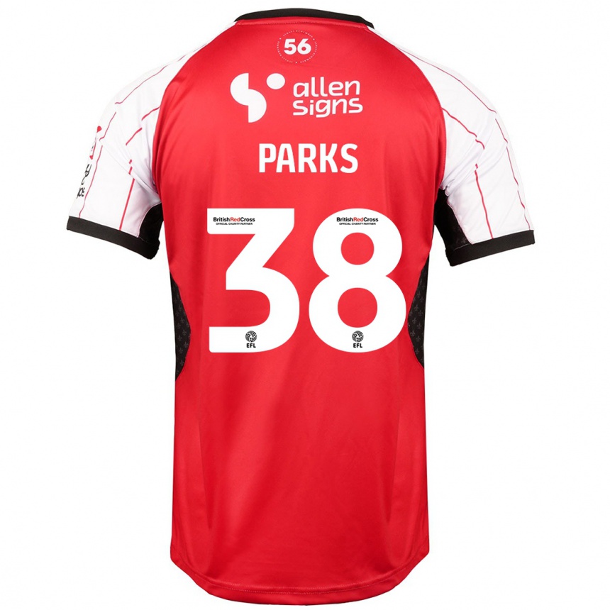 Niño Fútbol Camiseta Charlie Parks #38 Blanco 1ª Equipación 2024/25 Argentina