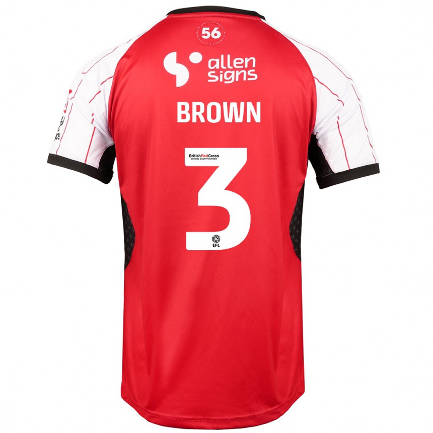 Niño Fútbol Camiseta Jaden Brown #3 Blanco 1ª Equipación 2024/25 Argentina