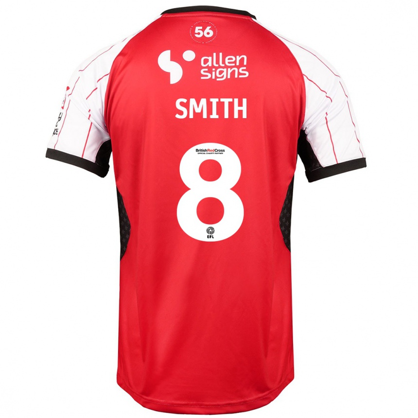 Niño Fútbol Camiseta Alistair Smith #8 Blanco 1ª Equipación 2024/25 Argentina