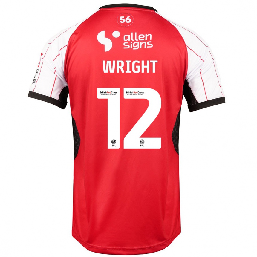 Niño Fútbol Camiseta Jordan Wright #12 Blanco 1ª Equipación 2024/25 Argentina