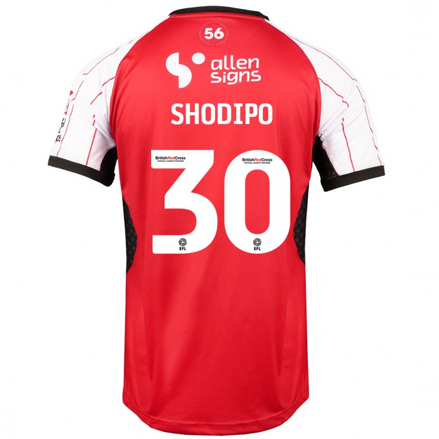 Niño Fútbol Camiseta Olamide Shodipo #30 Blanco 1ª Equipación 2024/25 Argentina