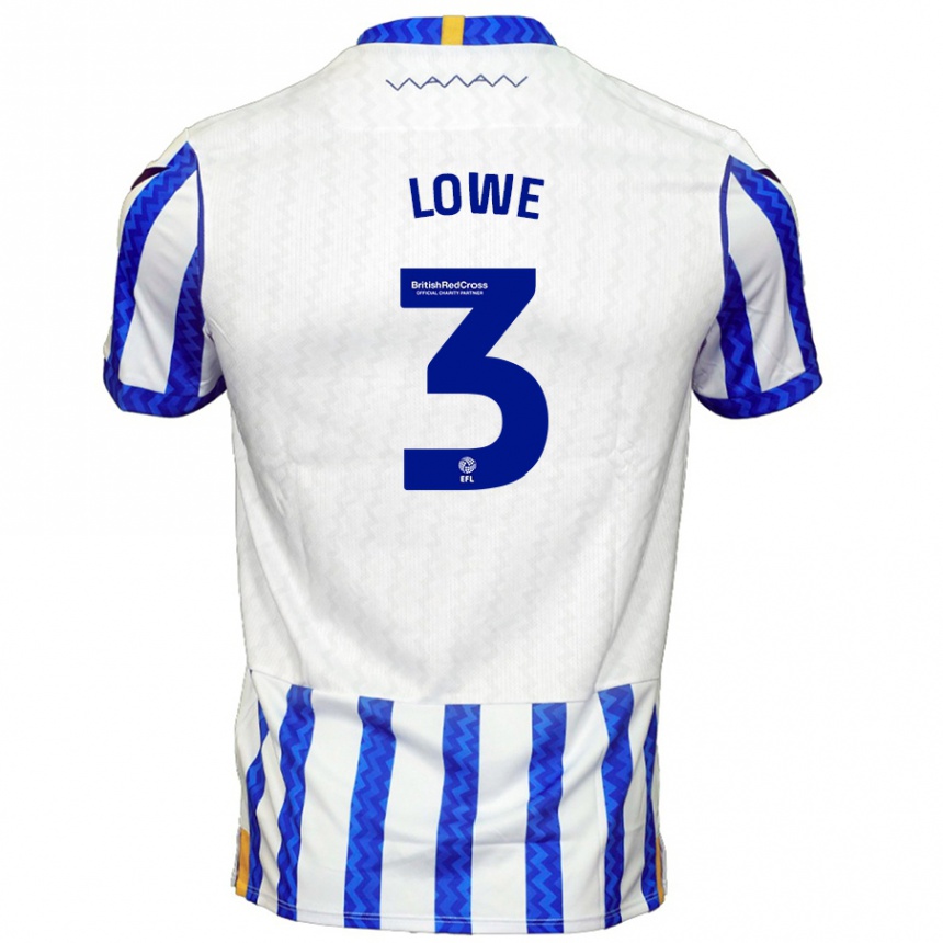 Niño Fútbol Camiseta Max Lowe #3 Azul Blanco 1ª Equipación 2024/25 Argentina