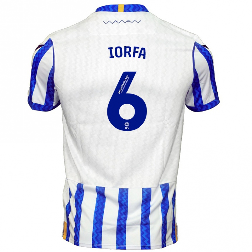 Niño Fútbol Camiseta Dominic Iorfa #6 Azul Blanco 1ª Equipación 2024/25 Argentina