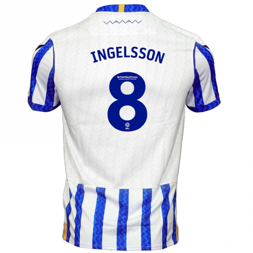 Niño Fútbol Camiseta Svante Ingelsson #8 Azul Blanco 1ª Equipación 2024/25 Argentina