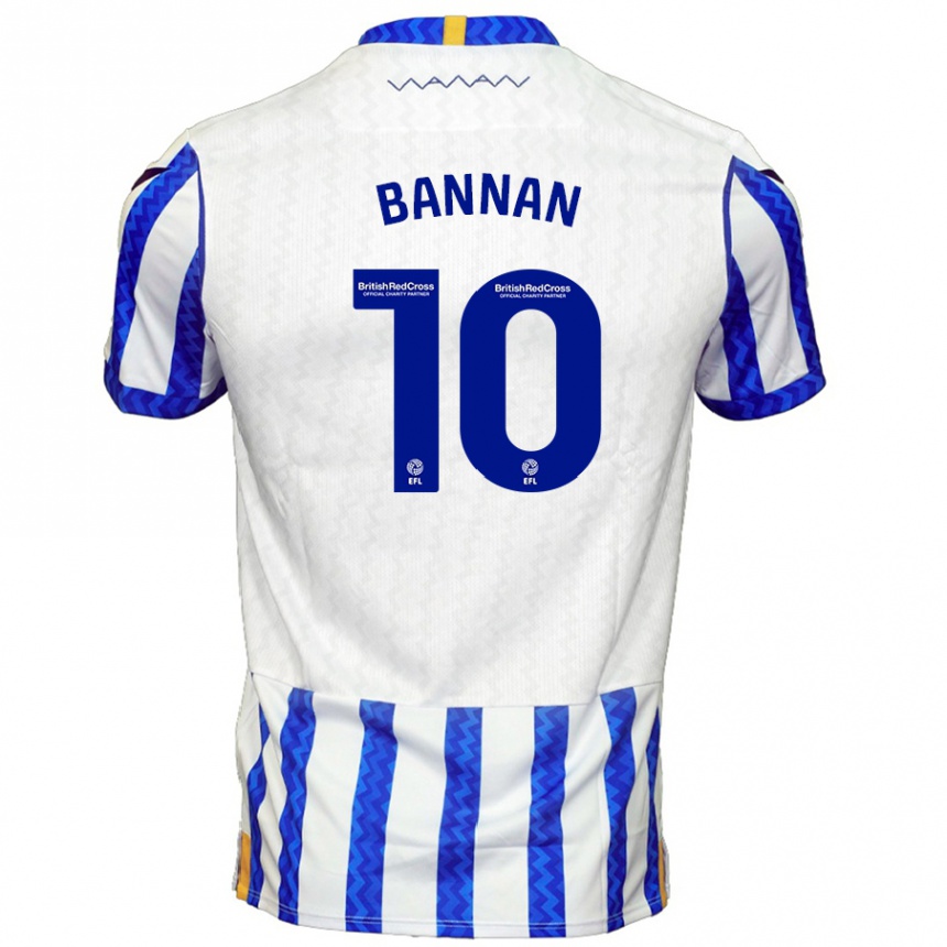 Niño Fútbol Camiseta Barry Bannan #10 Azul Blanco 1ª Equipación 2024/25 Argentina