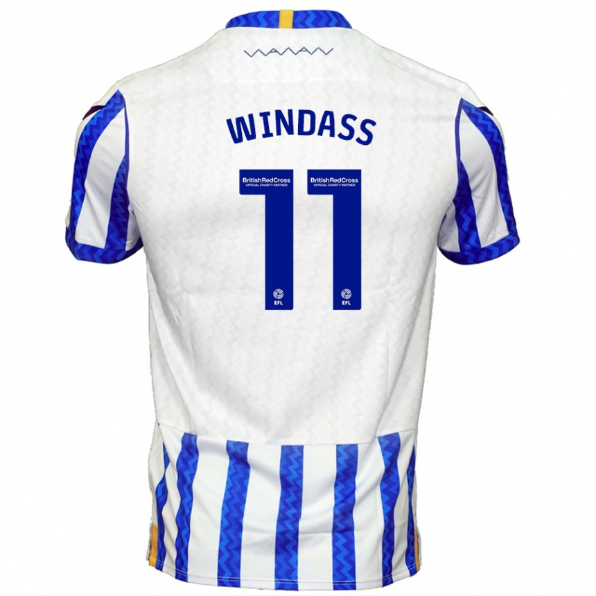 Niño Fútbol Camiseta Josh Windass #11 Azul Blanco 1ª Equipación 2024/25 Argentina