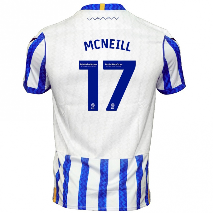 Niño Fútbol Camiseta Charlie Mcneill #17 Azul Blanco 1ª Equipación 2024/25 Argentina