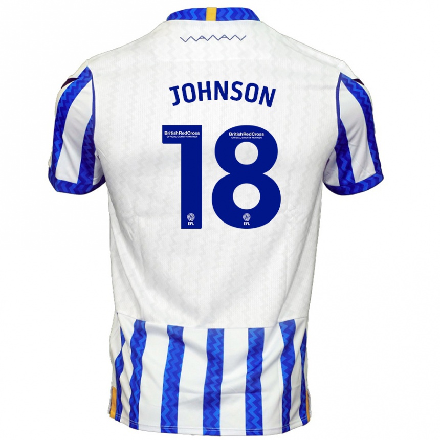 Niño Fútbol Camiseta Marvin Johnson #18 Azul Blanco 1ª Equipación 2024/25 Argentina