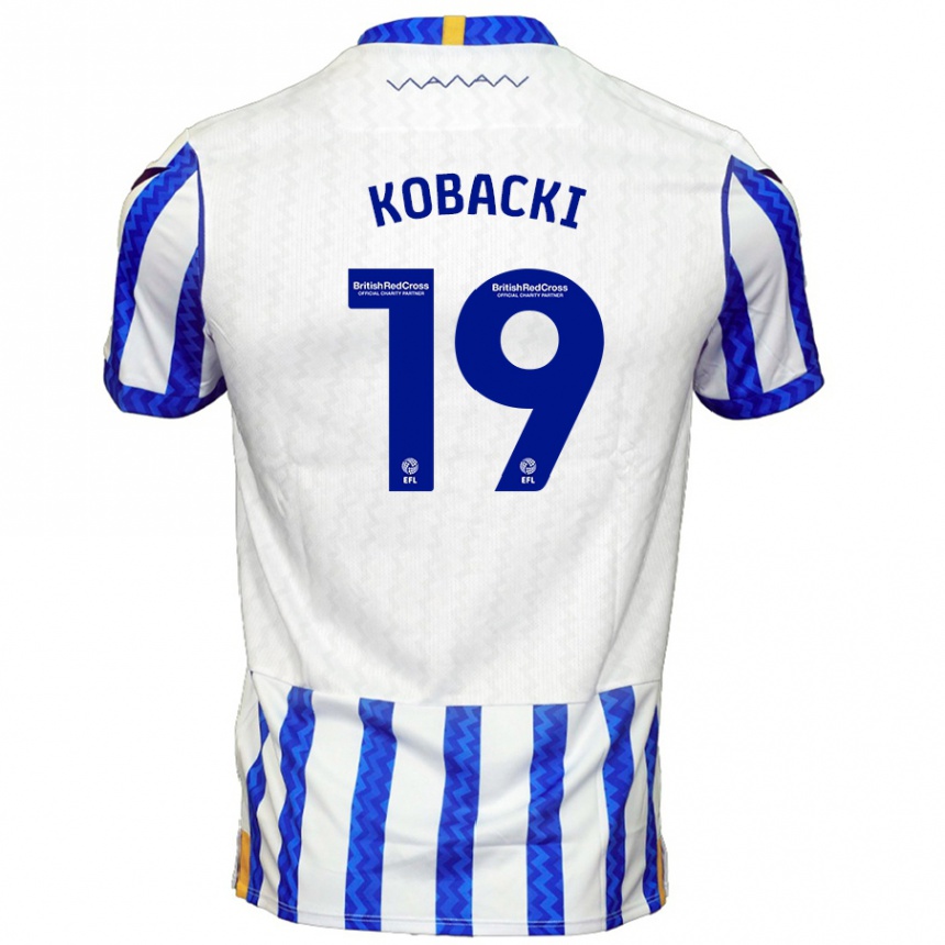 Niño Fútbol Camiseta Olaf Kobacki #19 Azul Blanco 1ª Equipación 2024/25 Argentina