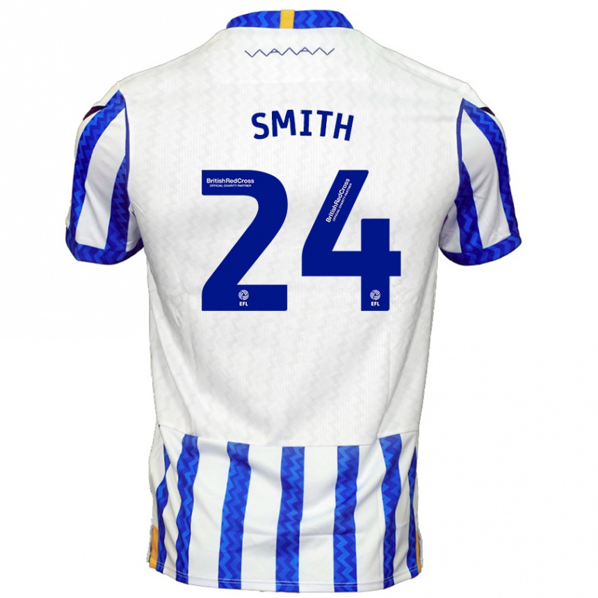 Niño Fútbol Camiseta Michael Smith #24 Azul Blanco 1ª Equipación 2024/25 Argentina