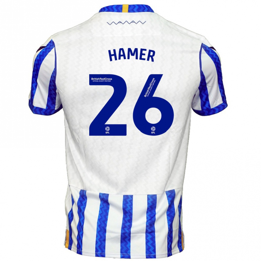 Niño Fútbol Camiseta Ben Hamer #26 Azul Blanco 1ª Equipación 2024/25 Argentina