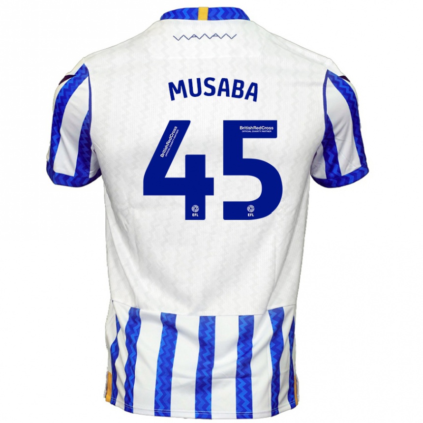 Niño Fútbol Camiseta Anthony Musaba #45 Azul Blanco 1ª Equipación 2024/25 Argentina