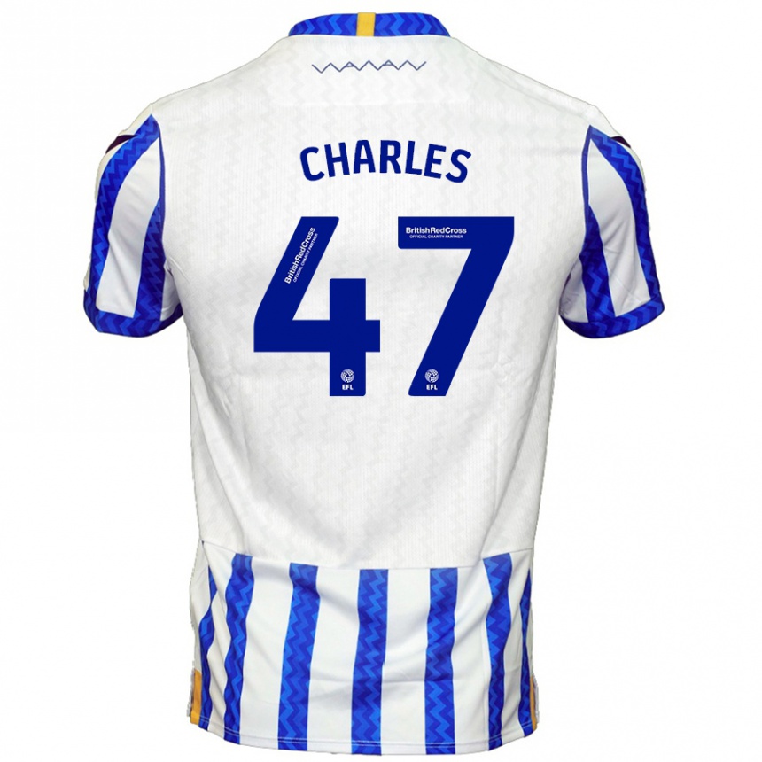 Niño Fútbol Camiseta Pierce Charles #47 Azul Blanco 1ª Equipación 2024/25 Argentina