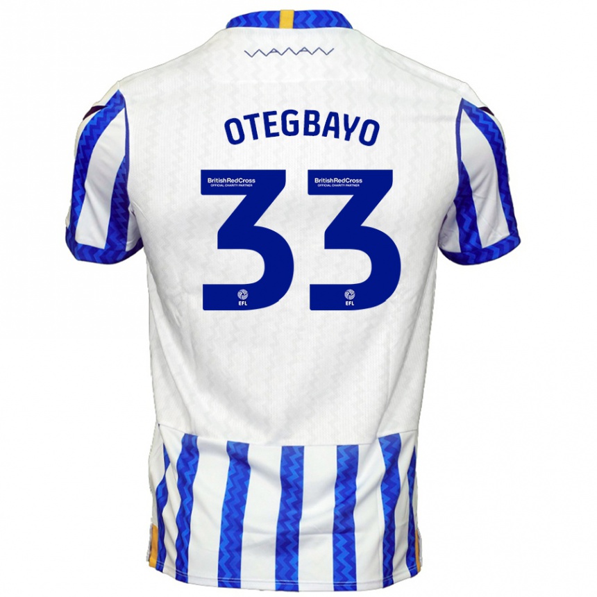 Niño Fútbol Camiseta Gabriel Otegbayo #33 Azul Blanco 1ª Equipación 2024/25 Argentina