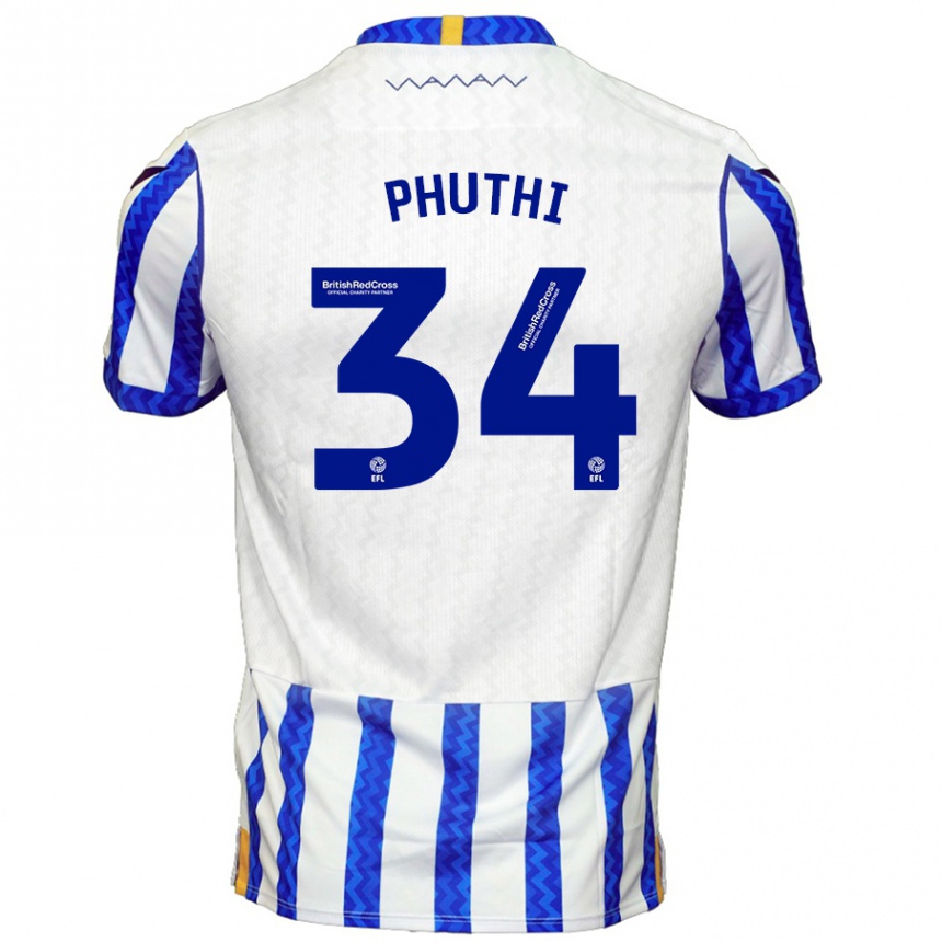 Niño Fútbol Camiseta Joey Phuthi #34 Azul Blanco 1ª Equipación 2024/25 Argentina