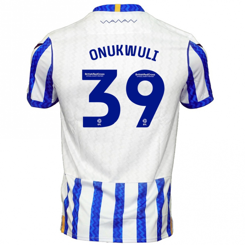 Niño Fútbol Camiseta Favour Onukwuli #39 Azul Blanco 1ª Equipación 2024/25 Argentina