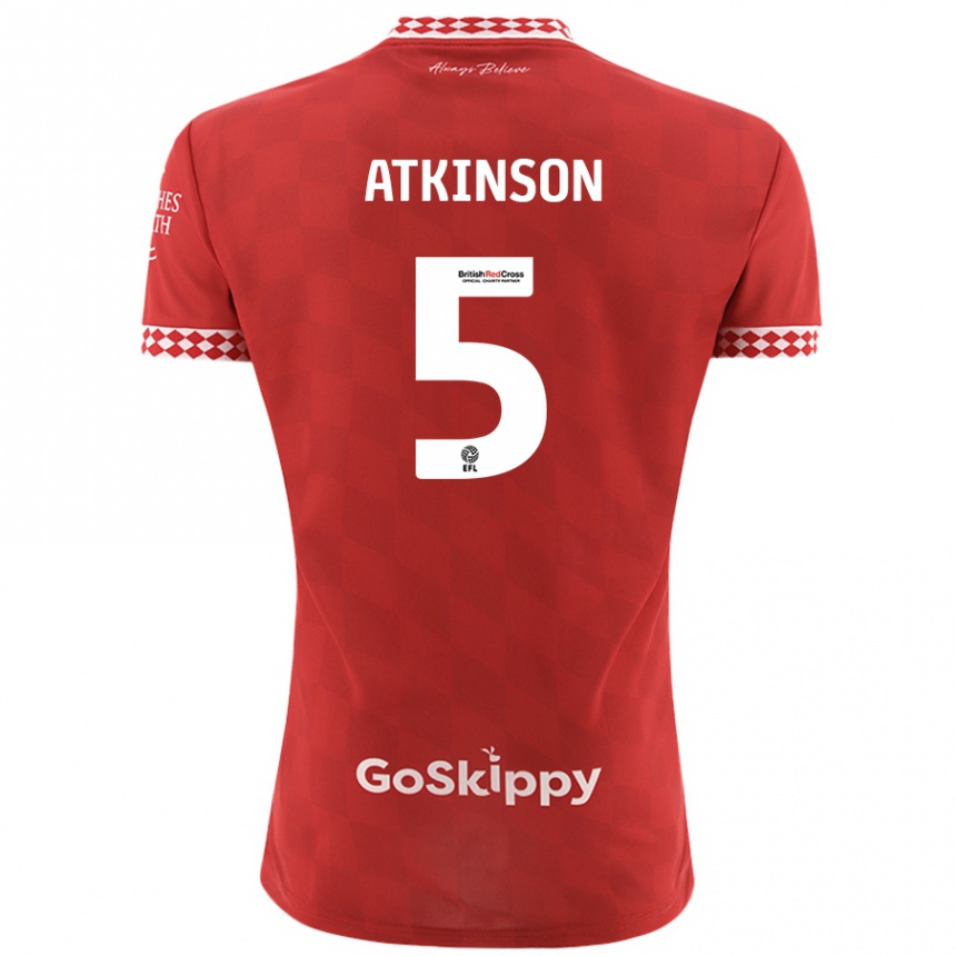 Niño Fútbol Camiseta Rob Atkinson #5 Rojo 1ª Equipación 2024/25 Argentina