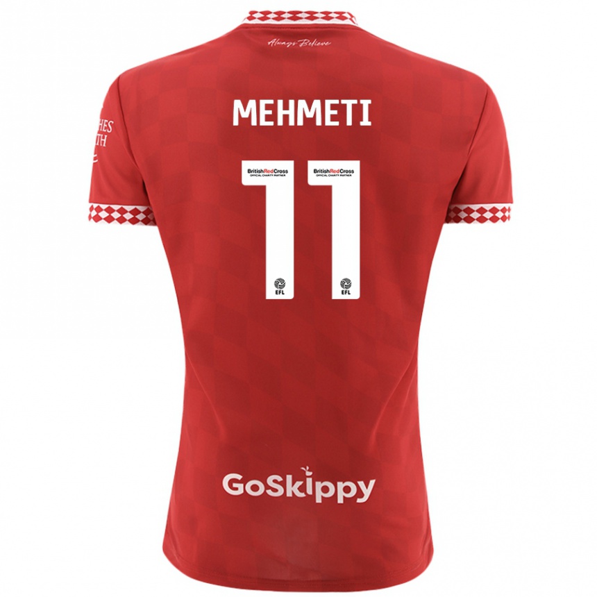 Niño Fútbol Camiseta Anis Mehmeti #11 Rojo 1ª Equipación 2024/25 Argentina