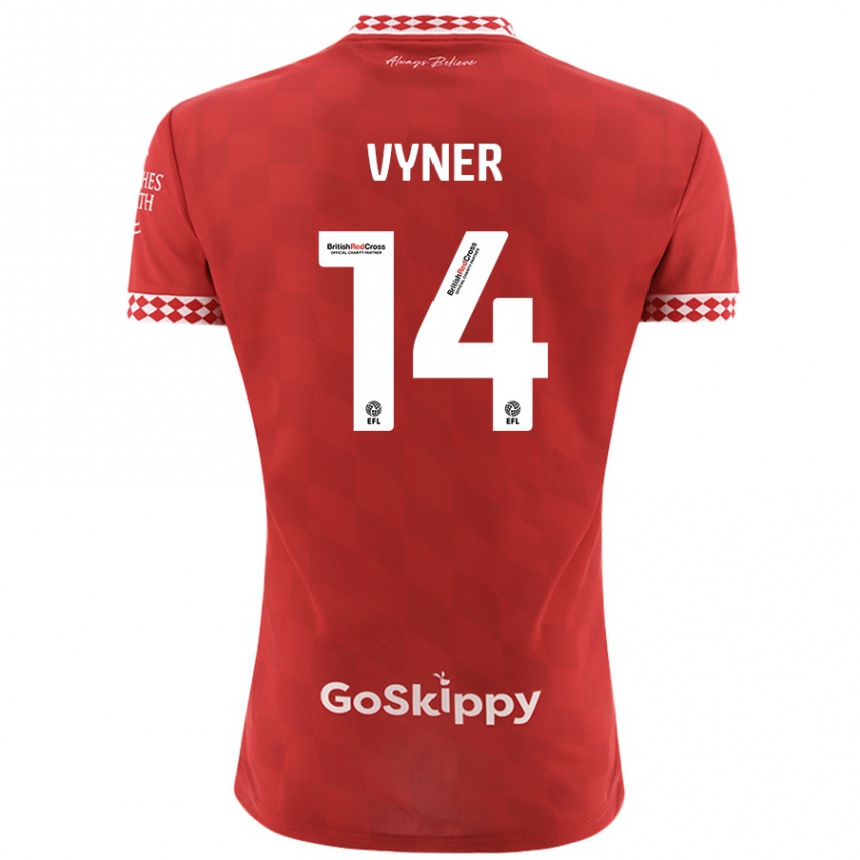 Niño Fútbol Camiseta Zak Vyner #14 Rojo 1ª Equipación 2024/25 Argentina