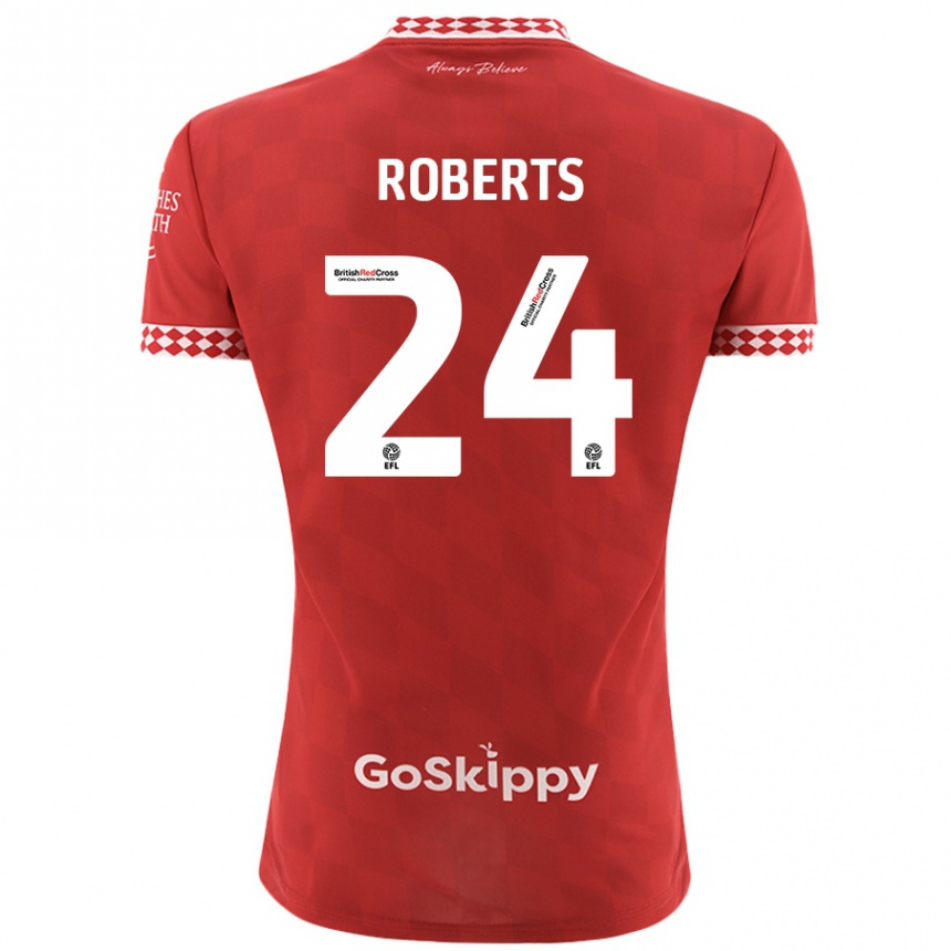 Niño Fútbol Camiseta Haydon Roberts #24 Rojo 1ª Equipación 2024/25 Argentina