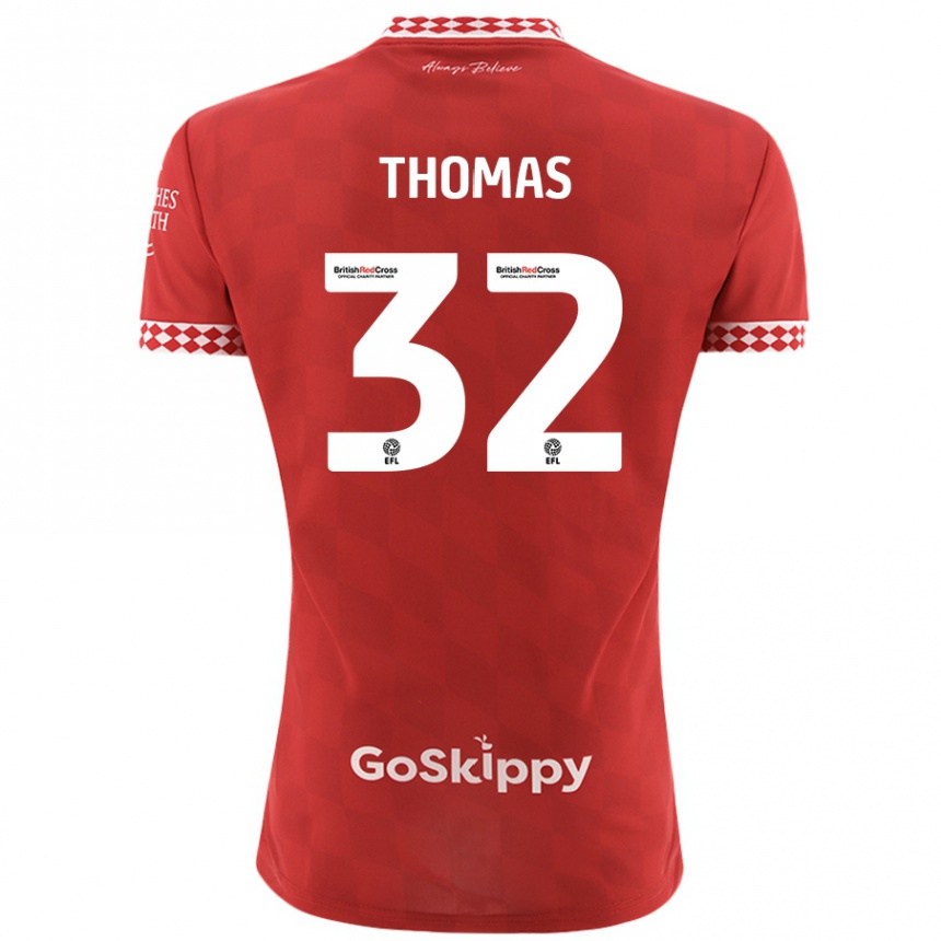 Niño Fútbol Camiseta Lewis Thomas #32 Rojo 1ª Equipación 2024/25 Argentina