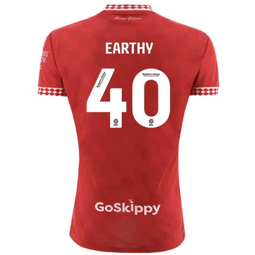 Niño Fútbol Camiseta George Earthy #40 Rojo 1ª Equipación 2024/25 Argentina