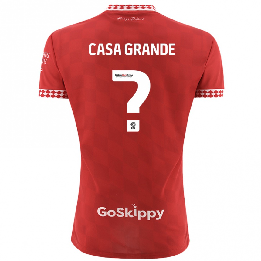 Niño Fútbol Camiseta Josey Casa-Grande #0 Rojo 1ª Equipación 2024/25 Argentina