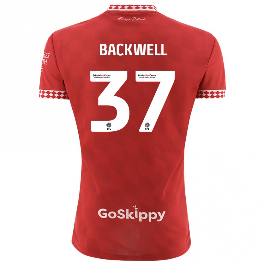 Niño Fútbol Camiseta Tommy Backwell #37 Rojo 1ª Equipación 2024/25 Argentina