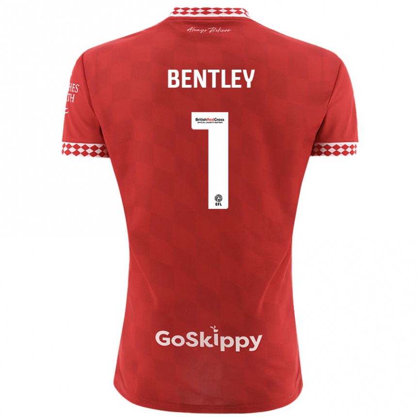 Niño Fútbol Camiseta Fran Bentley #1 Rojo 1ª Equipación 2024/25 Argentina