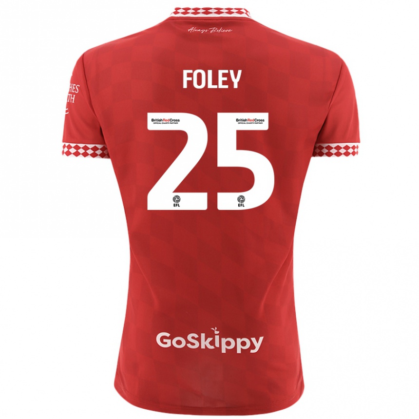 Niño Fútbol Camiseta Erin Foley #25 Rojo 1ª Equipación 2024/25 Argentina