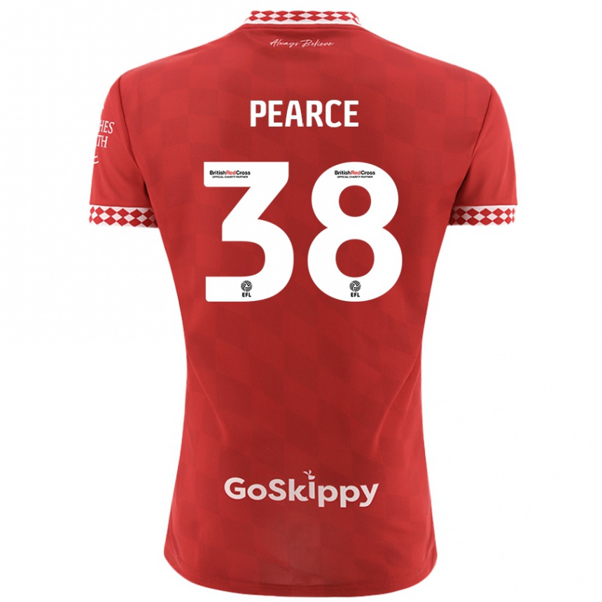 Niño Fútbol Camiseta Manon Pearce #38 Rojo 1ª Equipación 2024/25 Argentina