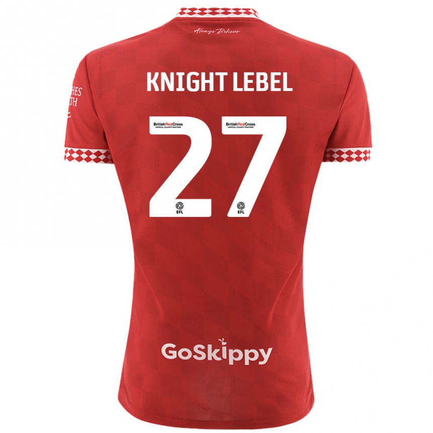 Niño Fútbol Camiseta Jamie Knight-Lebel #27 Rojo 1ª Equipación 2024/25 Argentina