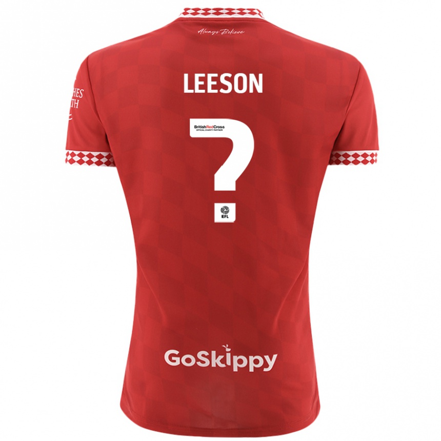 Niño Fútbol Camiseta Harry Leeson #0 Rojo 1ª Equipación 2024/25 Argentina