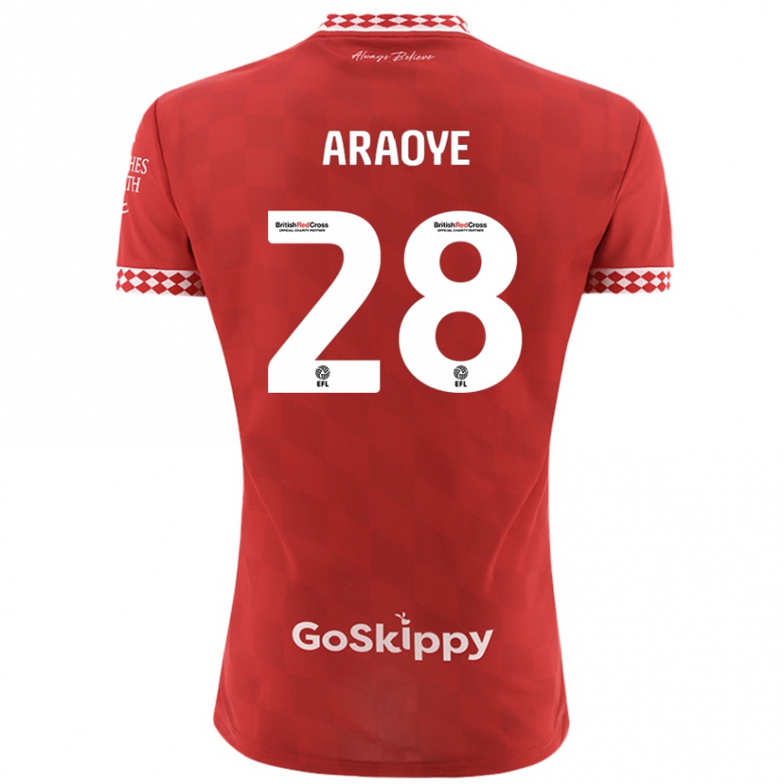 Niño Fútbol Camiseta Raphael Araoye #28 Rojo 1ª Equipación 2024/25 Argentina