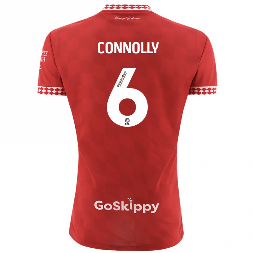 Niño Fútbol Camiseta Megan Connolly #6 Rojo 1ª Equipación 2024/25 Argentina